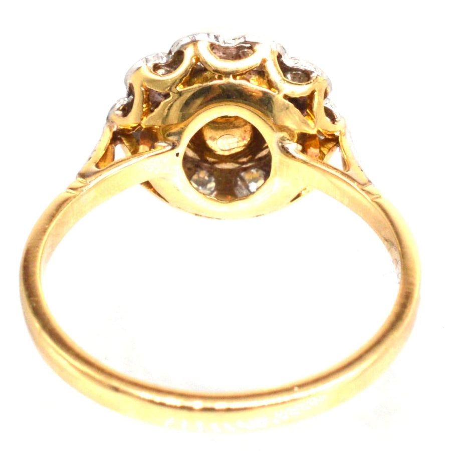 Early 20th Century French 18ct Gold and Platinum, Pearl and Diamond Cluster Ring | Parkin and Gerrish (UK)
