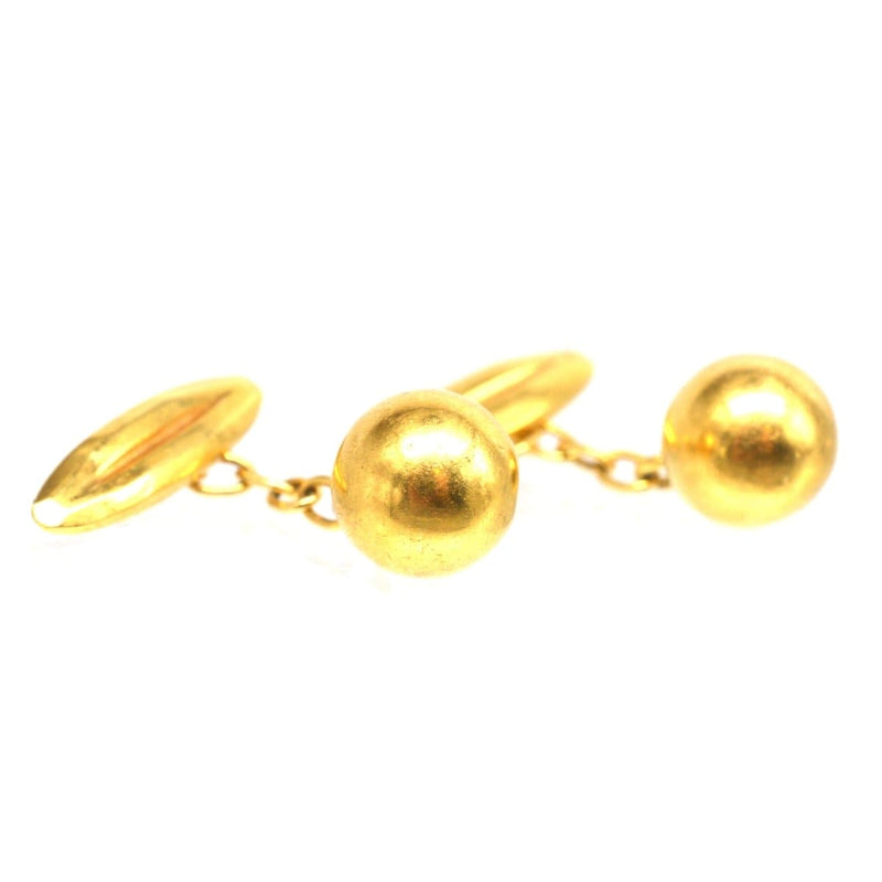 Boutons de manchette boule Art déco français en or 18 carats