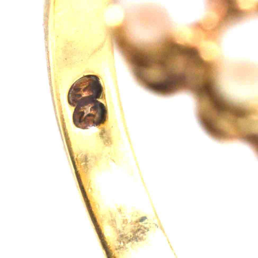 Late Victorian 9ct Gold Split Pearl and Diamond Cluster Ring | Parkin and Gerrish (UK)