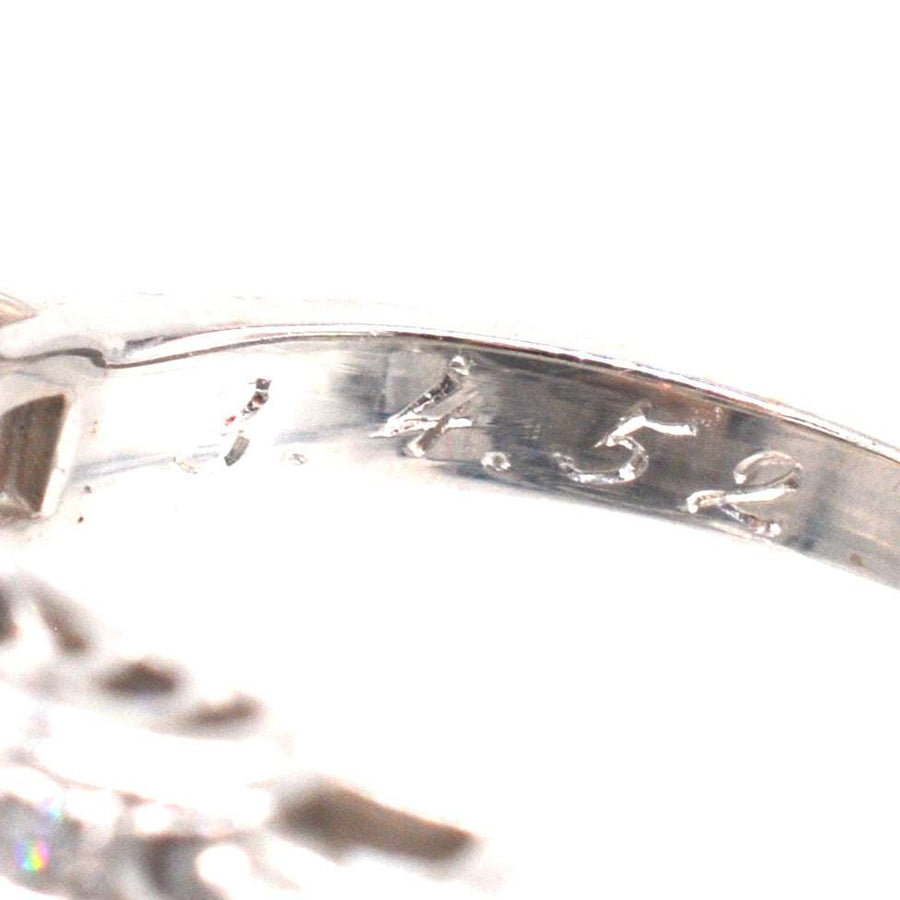 Mid Century Platinum, Green Sapphire and Diamond Ring | Parkin and Gerrish (UK)