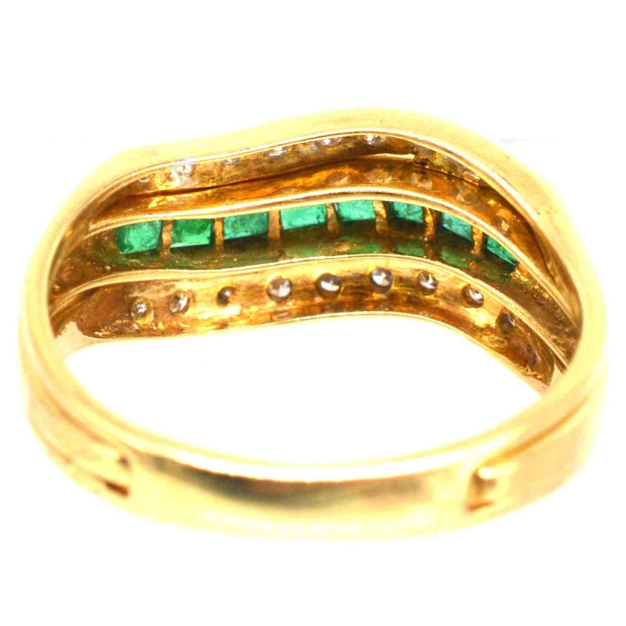 Retro 18ct Gold Tutti Frutti Interchangeable Diamond, Sapphire, Ruby & Emerald Ring | Parkin and Gerrish (UK)