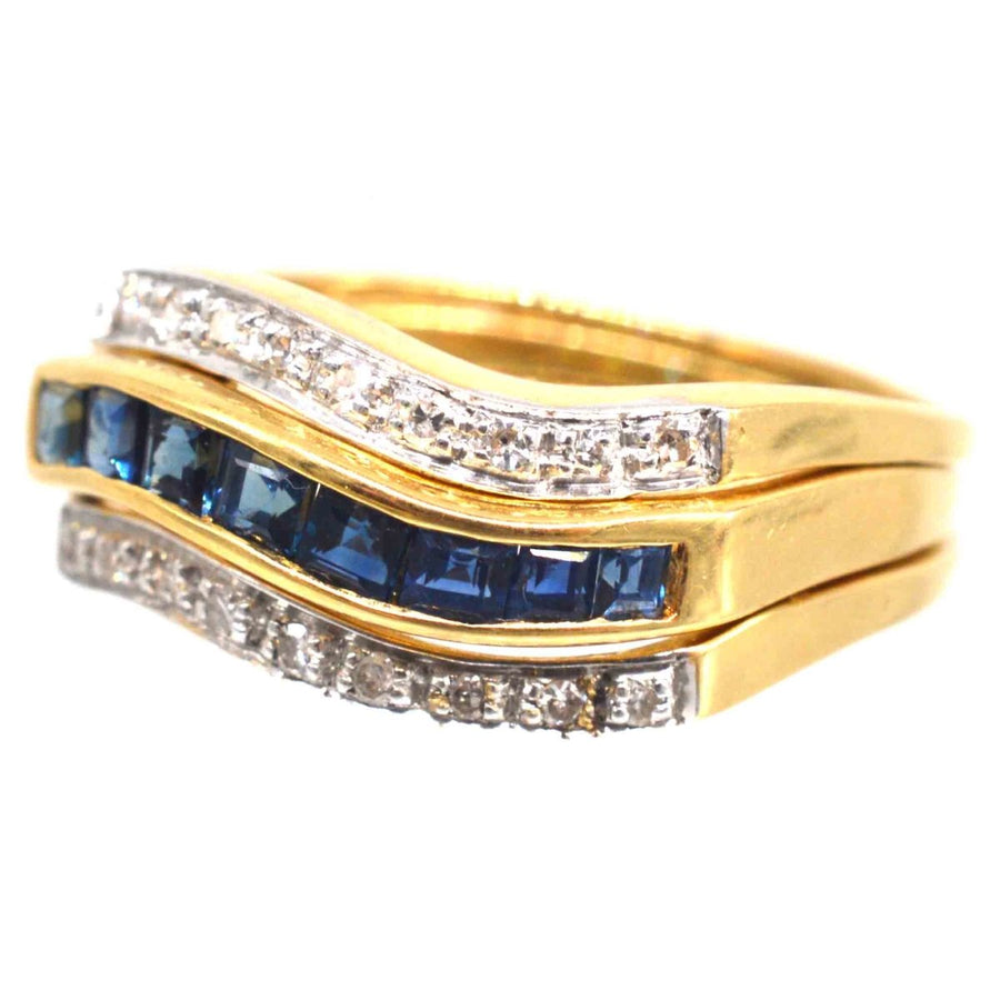 Retro 18ct Gold Tutti Frutti Interchangeable Diamond, Sapphire, Ruby & Emerald Ring