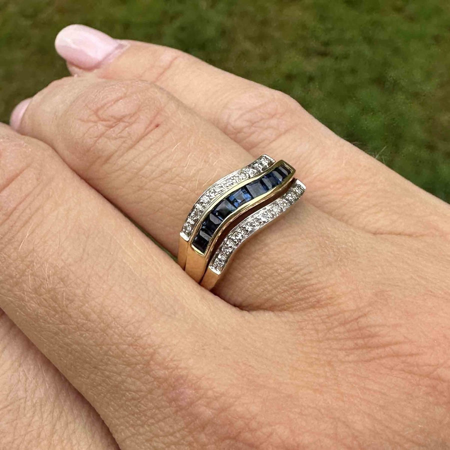 Retro 18ct Gold Tutti Frutti Interchangeable Diamond, Sapphire, Ruby & Emerald Ring | Parkin and Gerrish (UK)