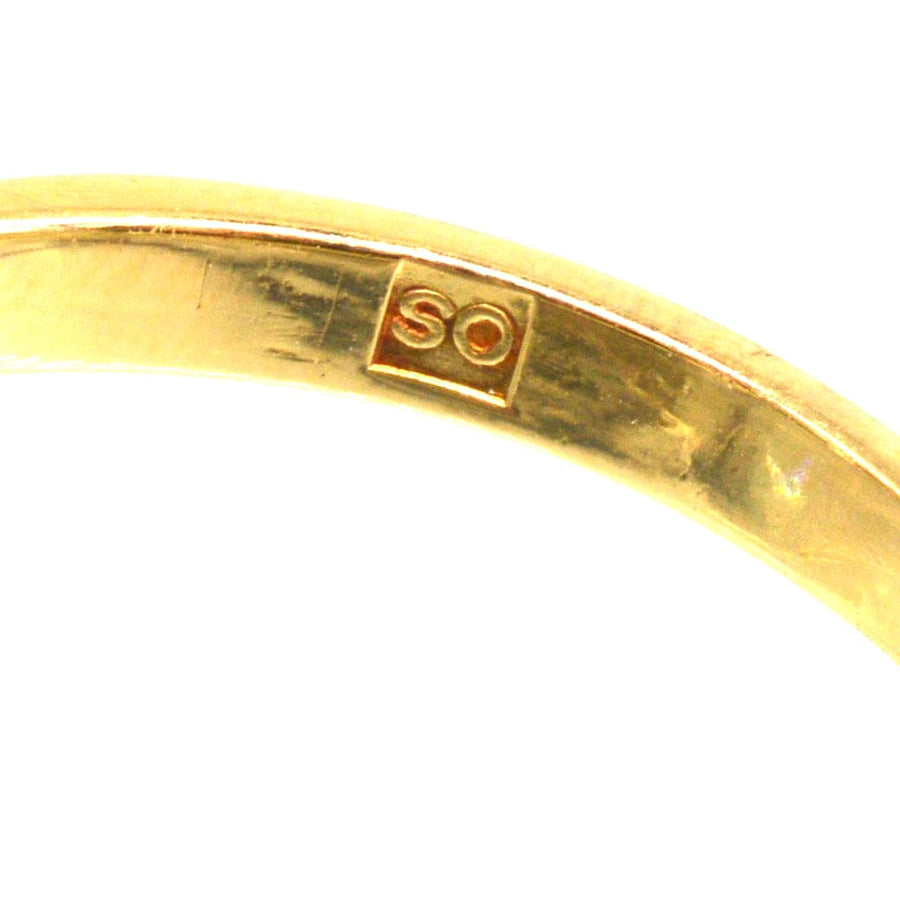 Vintage 18ct Gold and Platinum Zircon Solitaire Ring | Parkin and Gerrish (UK)