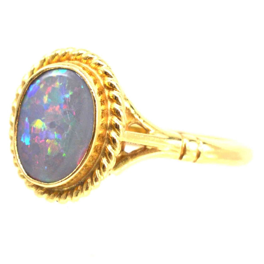 Vintage 18ct Gold Grey Opal Ring | Parkin and Gerrish (UK)