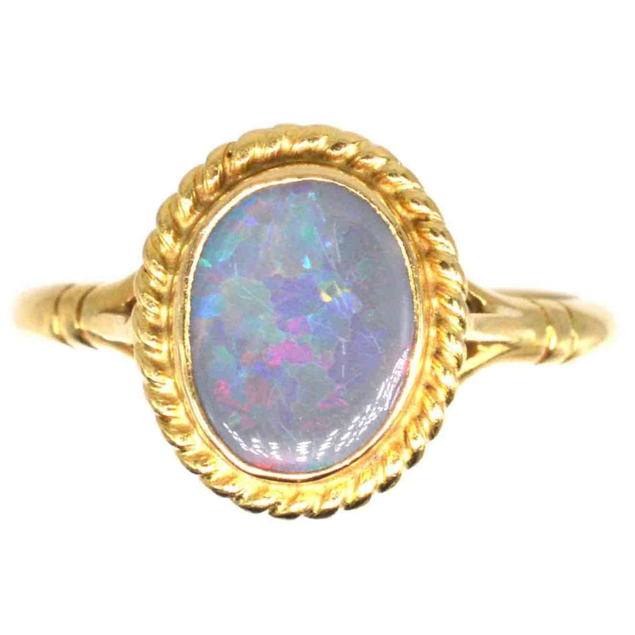 Vintage 18ct Gold Grey Opal Ring | Parkin and Gerrish (UK)
