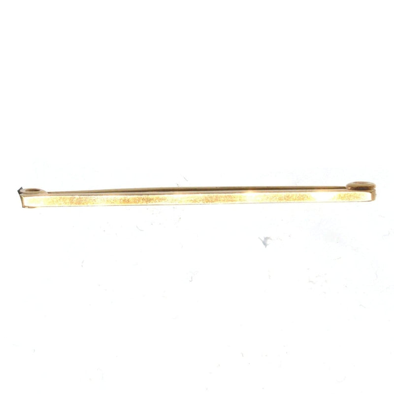 Broche barre plate en or 9 carats du milieu du siècle par Henry Griffith &amp; Sons Ltd